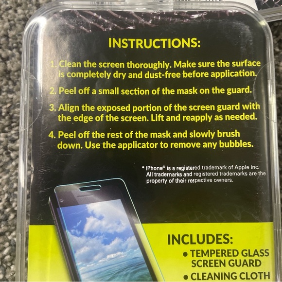 Lot Of 4 Shatter Resistant Tempered Glass Screen Guard iPhone 6 & 6S/7/8 Plus - Picture 2 of 7